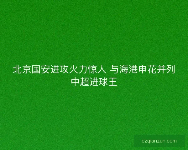 北京国安进攻火力惊人 与海港申花并列中超进球王