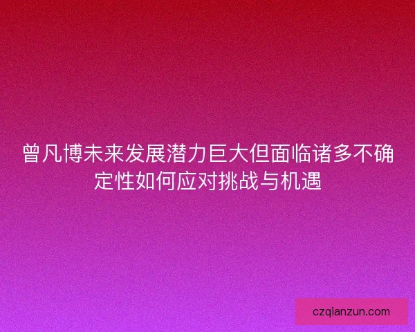 曾凡博未来发展潜力巨大但面临诸多不确定性如何应对挑战与机遇